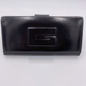 💯 AUTH. Gucci brown patent leather long wallet